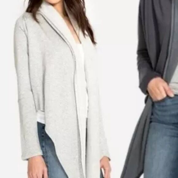 Johnny Was Calme High Low Cardigan Light Gray Size M - Picture 1 of 13